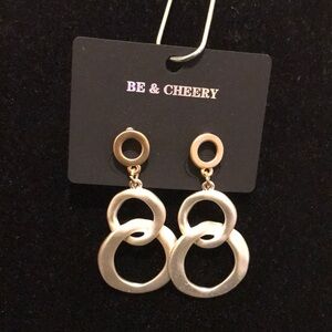 Ladies Gold and Silver Mix Link Earrings